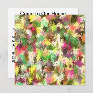 Convites Paint Splatter Art Autumn Deixa O Aquecimento Domé