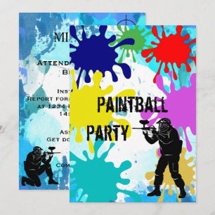 Convites Paintball 11 Birthday