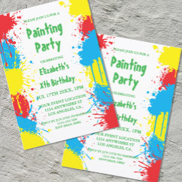 Convites Painting Party Kids Birthday