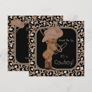 Convites País do Cowboy, Churrasco de Bebê Étnico Ocidental
