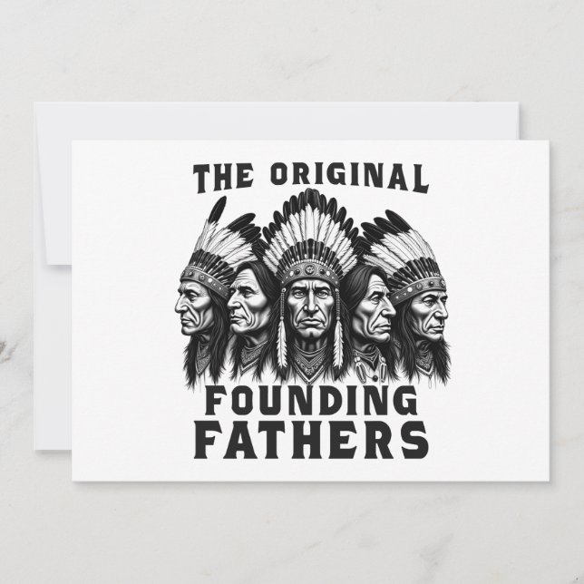 Convites Pais Fundadores Indianos Nativos Americanos (Frente)