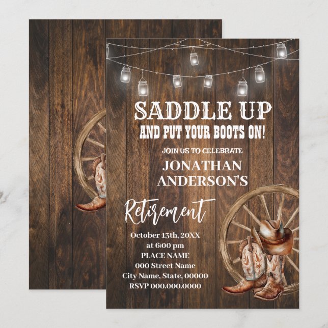 Convites País Ocidental inicia celebração de aposentadoria (Frente/Verso)