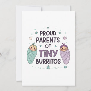 Convites Pais Orgulhosos de Pequenos Burritos Arte