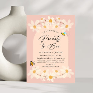 Convites Pais para o Chá de fraldas de Daisy Floral de Bee