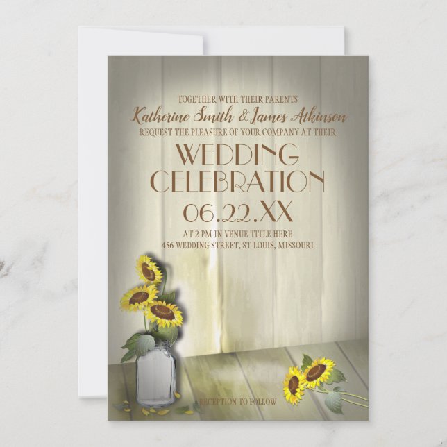 CONVITES PAÍS RÚSSIO MASON JAR COM FLORES (Frente)