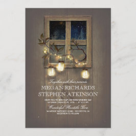 Convites País Russo | Casamento outono Mason Jar Lights