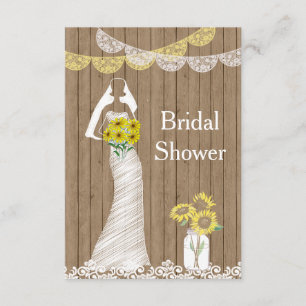 Convites País Russo Mason Jar Sunflower Bride Bridal Sh