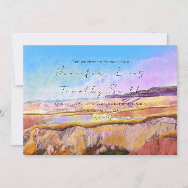 Convites Paisagem colorida de Istambul (Frente)