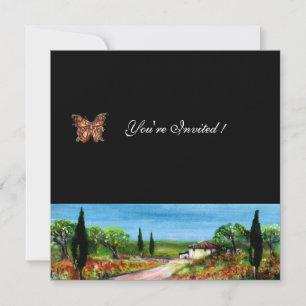 Convites PAISAGEM DA TOSCANA 4,amarelo verde preto