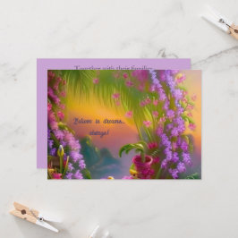 Convites Paisagem de fantasia, tropical e sonhadora -