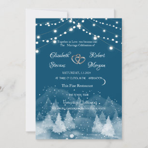 Convites Paisagem de Inverno Casamento na Neve