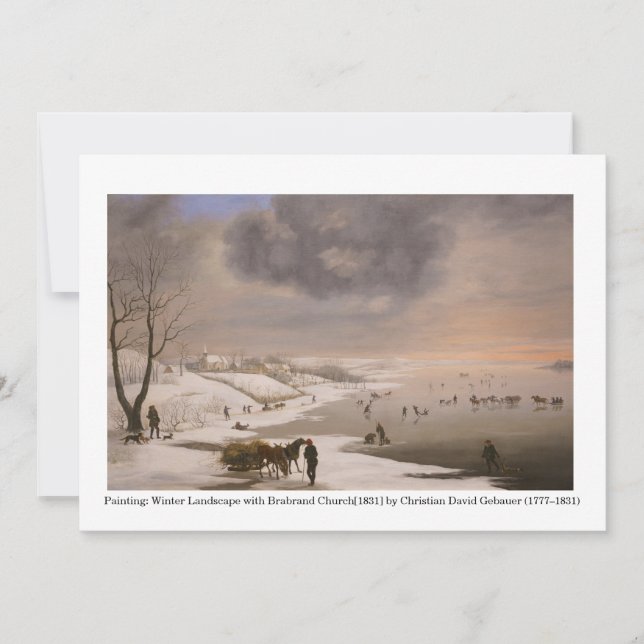 Convites Paisagem de inverno com a Igreja Brabrand[1831] (Frente)