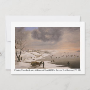 Convites Paisagem de inverno com a Igreja Brabrand[1831]