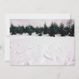 Convites Paisagem de inverno com larícios na neve 