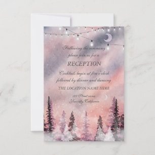 Convites Paisagem de Inverno Floresta Greenpine Casamento R