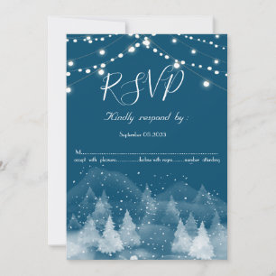 Convites Paisagem de Inverno Neve RSVP