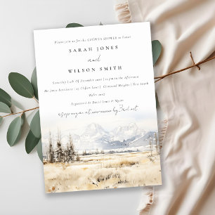Convites Paisagem de Jackson Hole Wyoming Casal Banho