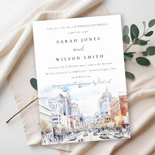 Convites Paisagem de Omaha Nebraska para Casamento e Aniver