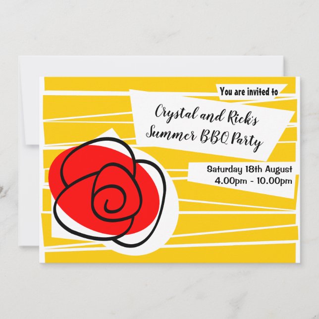 Convites Paisagem de Rosa espanhola (Frente)