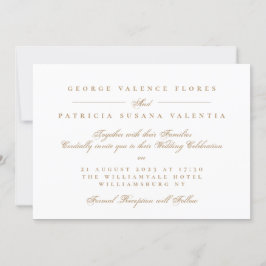 Convites Paisagem Dourada Caramelo Caligrafia Formal Elegan