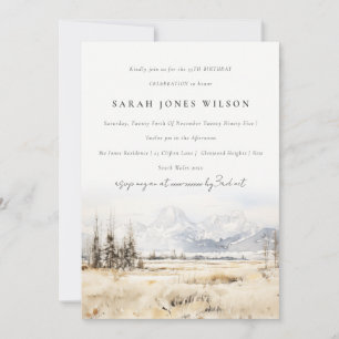 Convites Paisagem em Aquarela de Jackson Hole Wyoming para