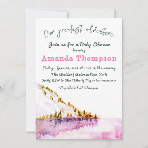 Convites Paisagem Moderna de inverno Nossa Maior Aventura