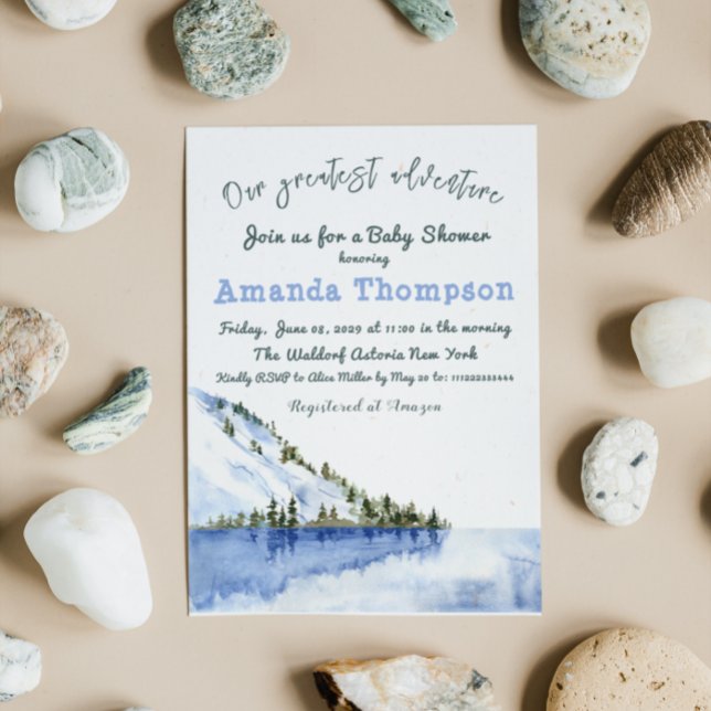 Convites Paisagem Moderna de inverno Nossa Maior Aventura (Criador carregado)