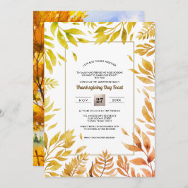 Convites Paisagem Russa de Queda | Ação de Graças de Queda