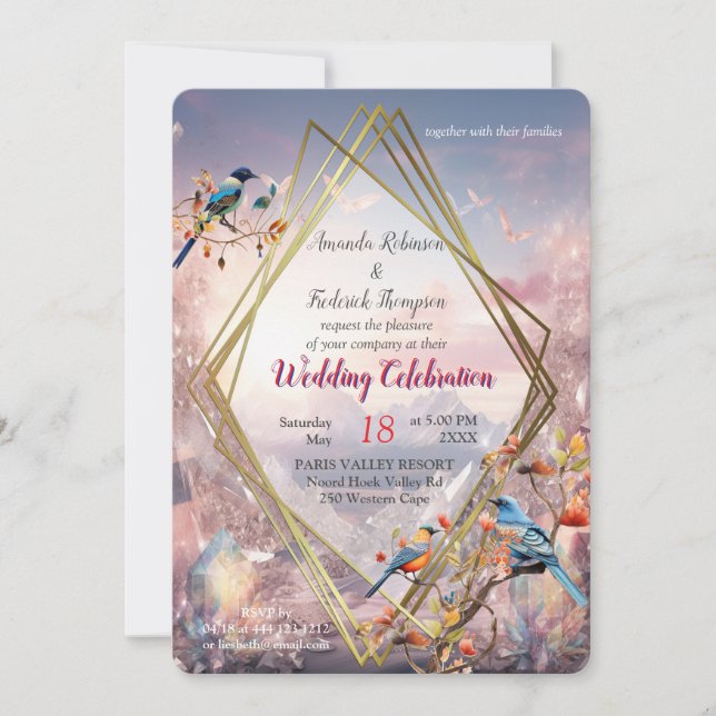 Convites Paisagens Cristais Viajantes do Nosso Mundo (Frente)