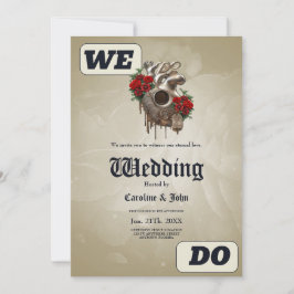 Convites Paixão Steampunk, o Coração do Amor mecânico.