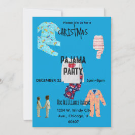 Convites Pajama Christmas Party Invitation