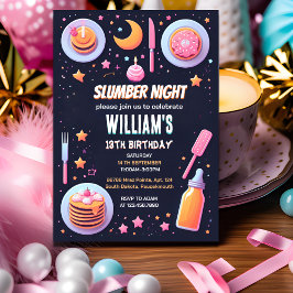 Convites pajama estrelas Sleepover SlumbParty 13