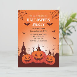 Convites Palácio de Abóbora Spooky Halloween