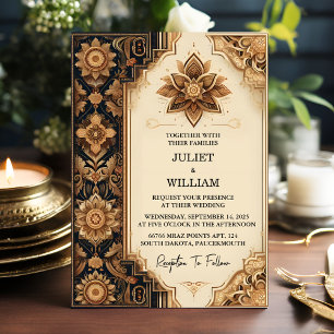 Convites Palácio do Dia Hindi Henna Mehndi Casamento de Est