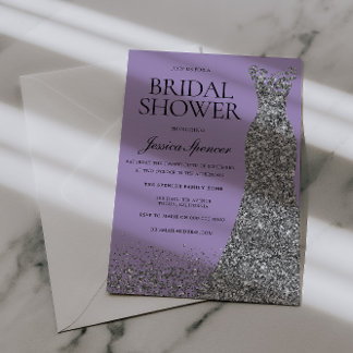 Convites Pale Purple Elegance Bridal Shower