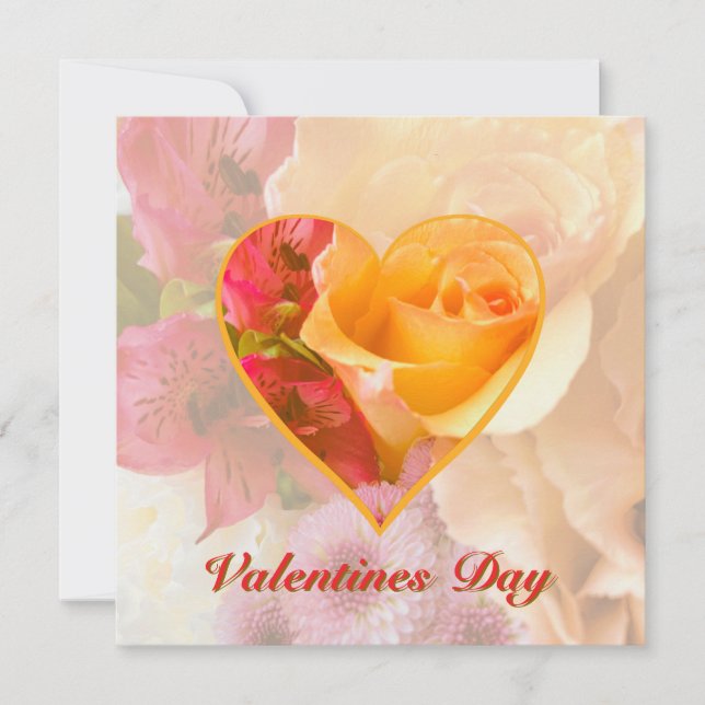Convites Pale Yellow Rose Valentine Card (Frente)