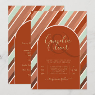Convites Paleta de Cores Cinnamon Sage Terracotta Casamento