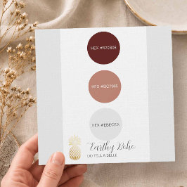 Convites Paleta de Cores de Casamento Borgonha