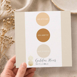 Convites Paleta de Cores de Casamento da Hora Dourada