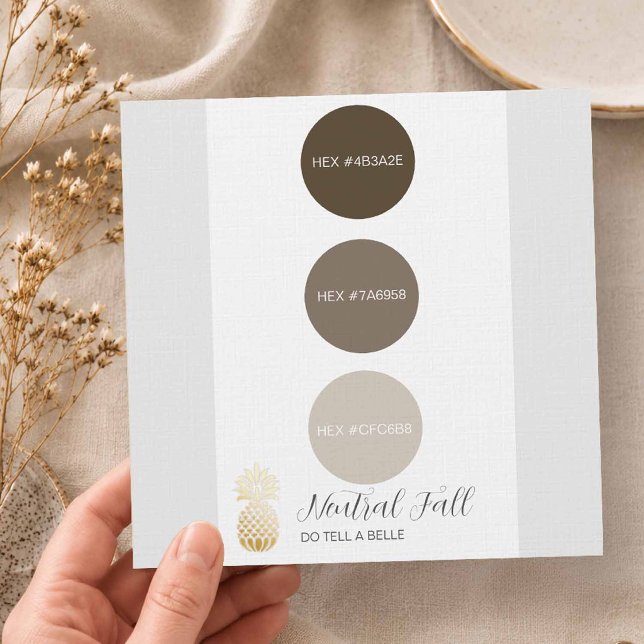 Convites Paleta de Cores de Casamento de Outono Neutro (Natural fall wedding colors)