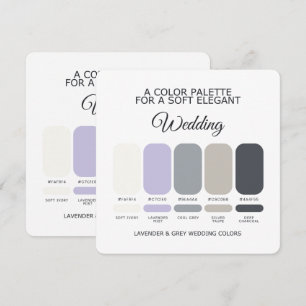 Convites Paleta de Cores de Casamento Lavanda e Cinza