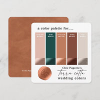 Paleta de Cores de Casamento Rústico Terracota Ver