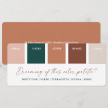 Paleta de Cores de Casamento Terracota e Rosa Empo