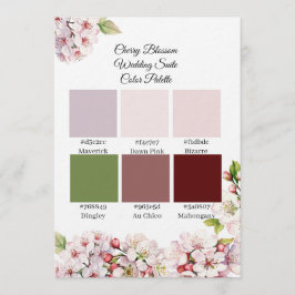 Convites Paleta de Cores Primavera Flor de Cerejeira