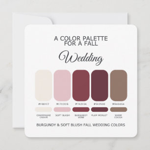 Convites Paleta de Noiva de Outono Burgundy Soft Blush 2026