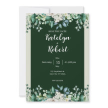 Paleta Verde de Aquarela do Amor Casamento