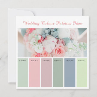 Convites Paletas de Cores de Casamento Ideia
