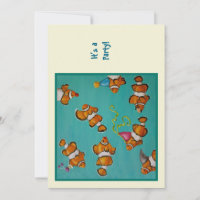 Palhaço de Aniversário de Peixes para personalizar