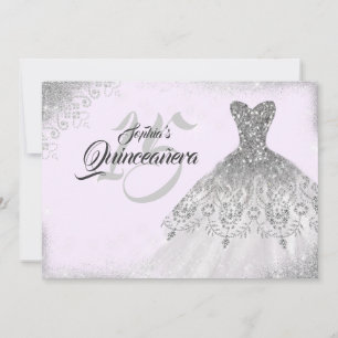 Convites Palhaço de Diamante Roxo de Prata Quinceanera