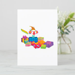 Convites Palhaço Em Uma Caixa